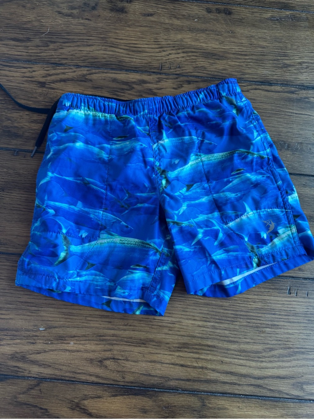 Reel Legends Blue Fish-Print Men's Swim Shorts